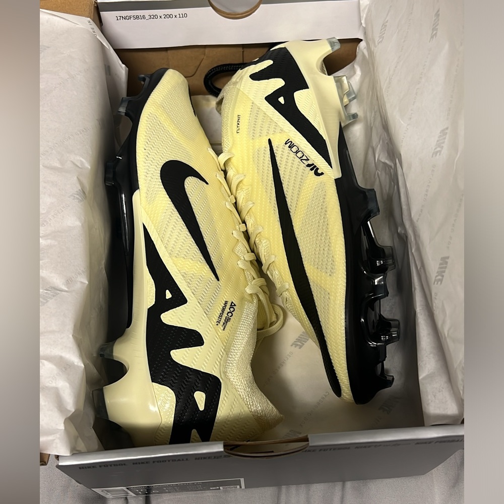 NIKE Mercurial Vapor 15 Elite FG DJ4978-700 Lemonade Black US Size10